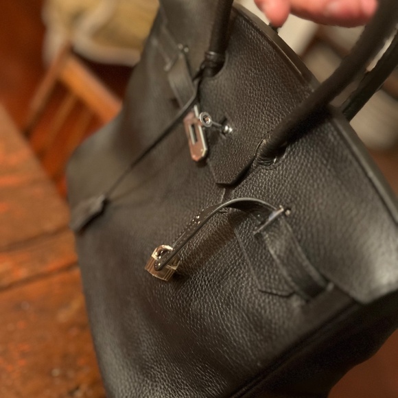 Older black Togo Birkin rep 35 palladium, some issues - Picture 5 of 9